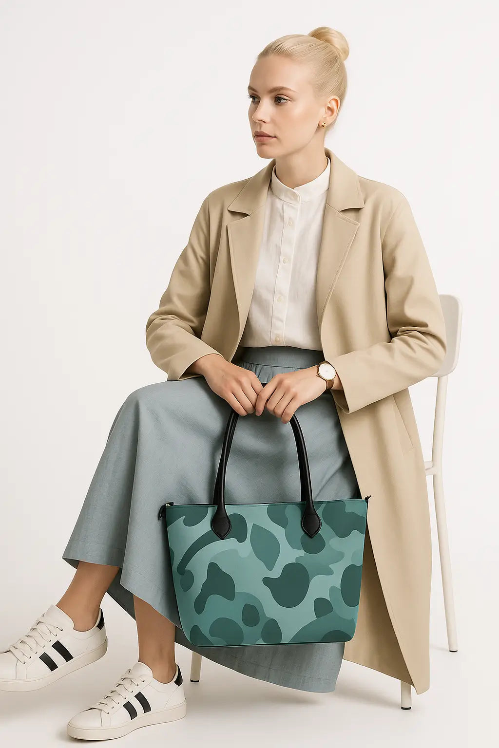 Camo Luxe – Handbag (Blue Haze)